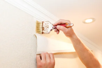 Pose de papier peint à Hochstett — revêtements muraux et toiles de verre